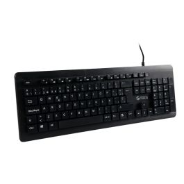 Teclado Teros, TE-4065N, Sellado, Lavable, A prueba de agua, IPX7, USB, Negro
